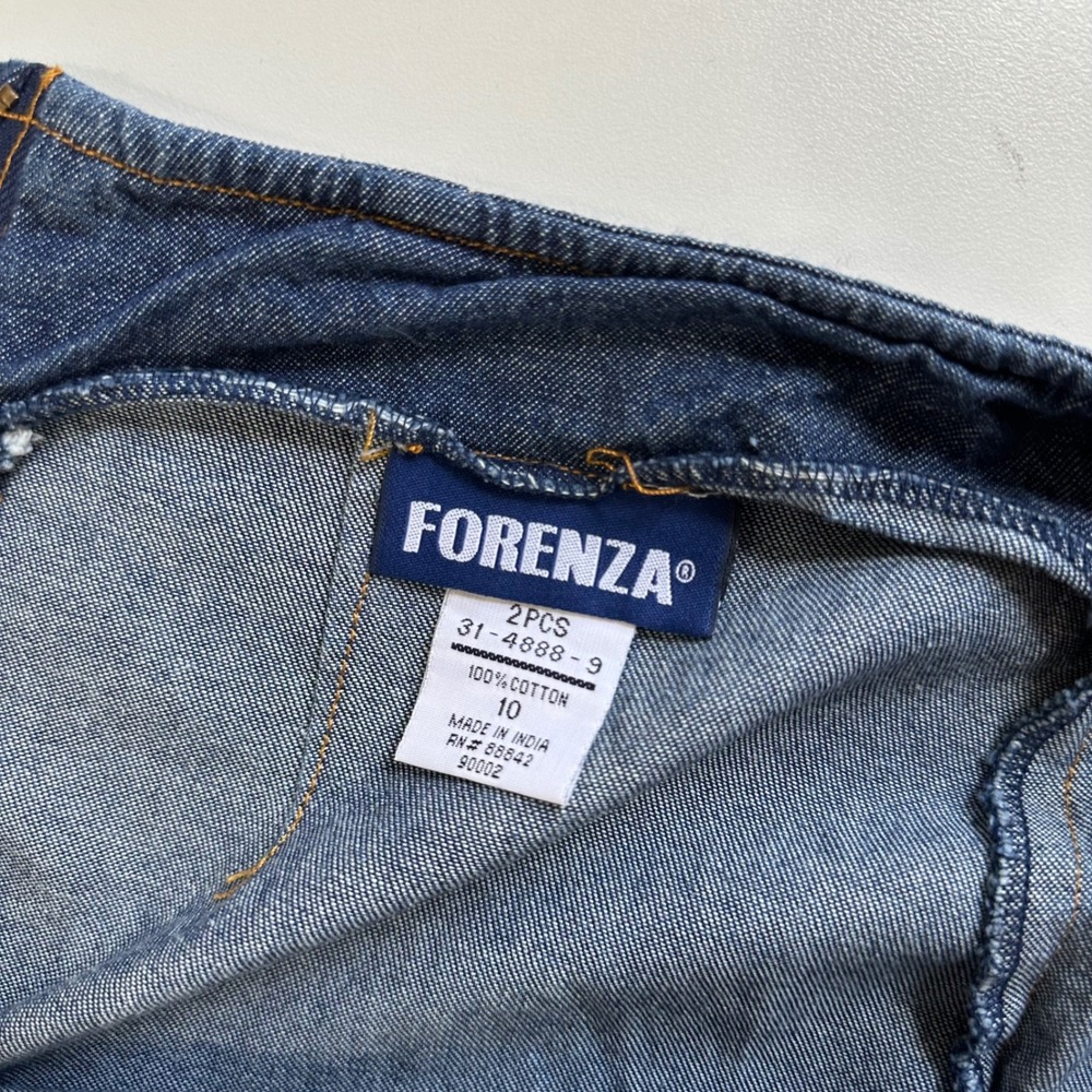 Forenza Denim Maxi Skirt Size 30 Blue Jean Mermaid Frayed Hem 100% Cotton - Picture 2 of 6